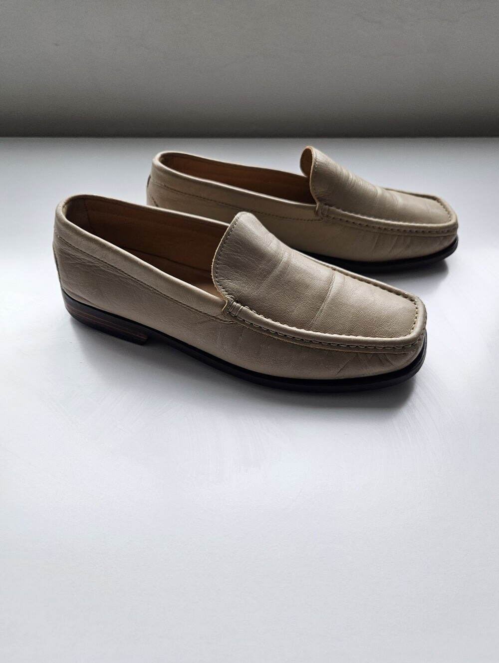 Ernesto Dolani Italian Square Toe Flat Slip On Loafer